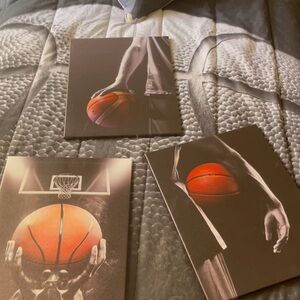 Basketball Art Canvas Set - Orange and Black